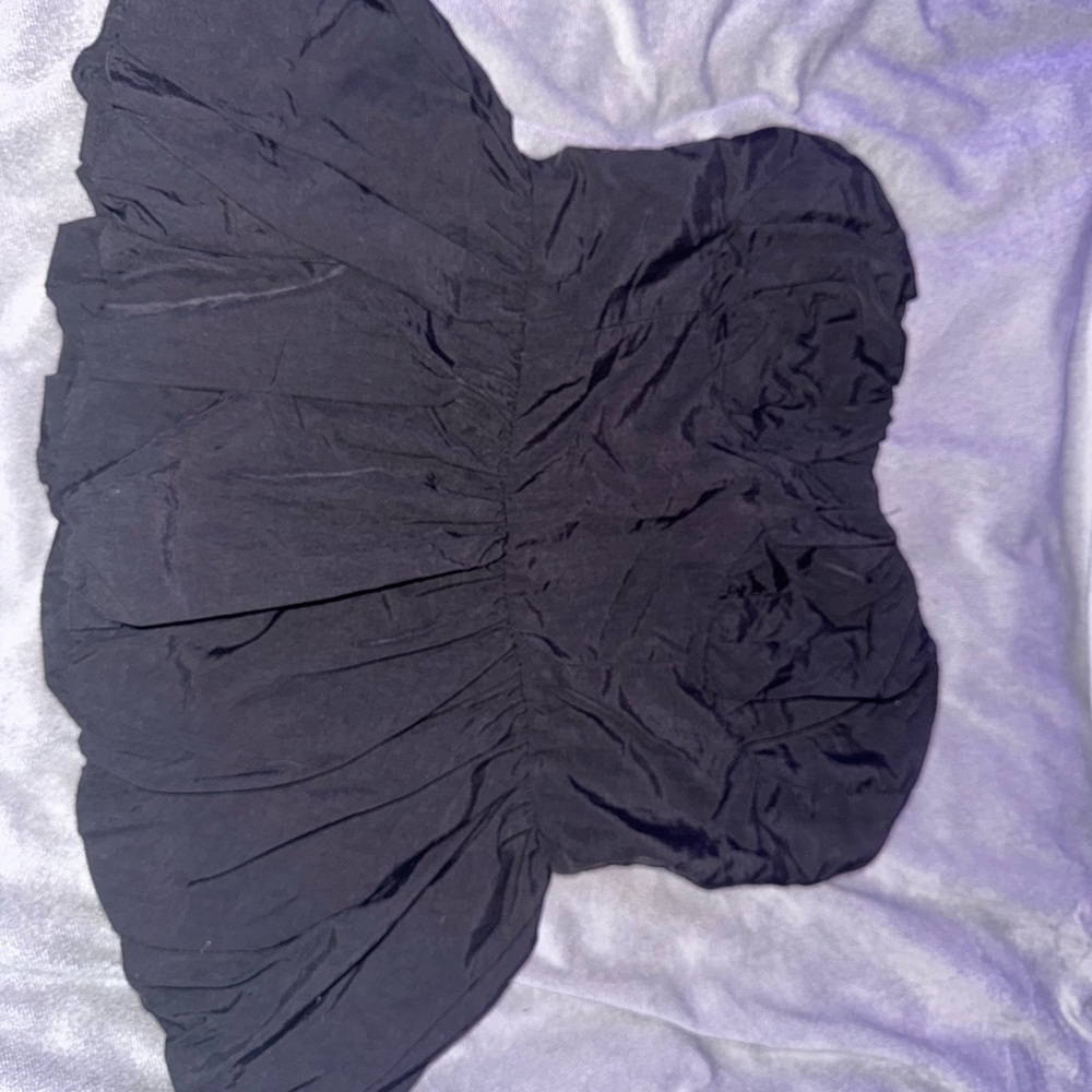 Forever 21 Black Ruffled Smocked Blouse